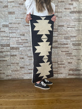 Load image into Gallery viewer, Handwoven Black Lia Lumbar Throw Pillow