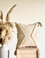 Load image into Gallery viewer, Handwoven Cream Taya Throw Pillow