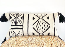 Load image into Gallery viewer, Handwoven Cream Iris Throw Pillow - Cushy Home Decor