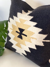 Load image into Gallery viewer, Handwoven Black Aztec Throw Pillow - Cushy Home Decor