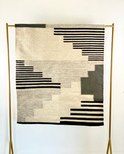 Load image into Gallery viewer, Handwoven Black Geometric Area Rug