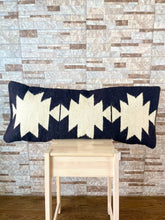 Load image into Gallery viewer, Handwoven Black Lia Lumbar Throw Pillow
