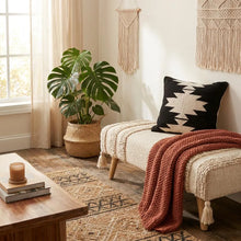 Load image into Gallery viewer, Handwoven Black Lia Throw Pillow
