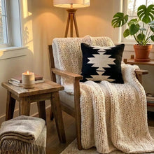 Load image into Gallery viewer, Handwoven Black Lia Throw Pillow
