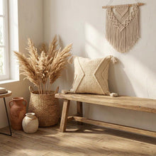 Load image into Gallery viewer, Handwoven Cream Taya Throw Pillow
